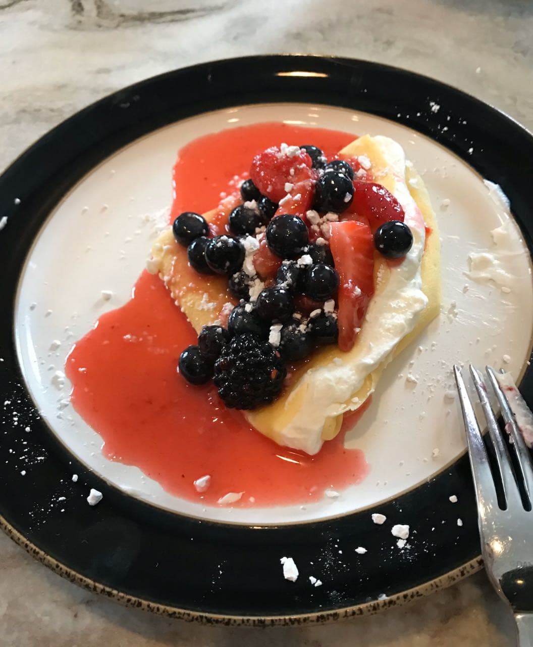 Crêpes on a plate